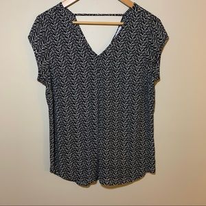 Black and White Blouse